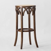 FN-2064 solid wood rattan cane bar chair bar stool