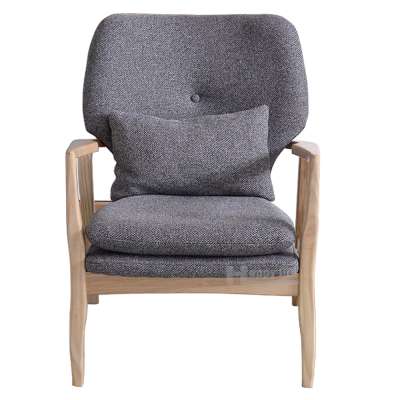 Hot selling Scandinavian restaurant furniture wooden fabric lounge reclining dining chair