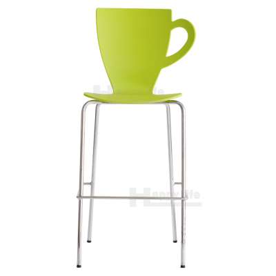 Cup design plastic stool for coffee bar house