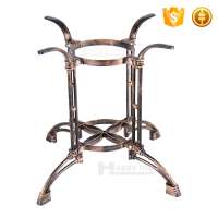 Bronze restaurant wrought cast iron table base for marble